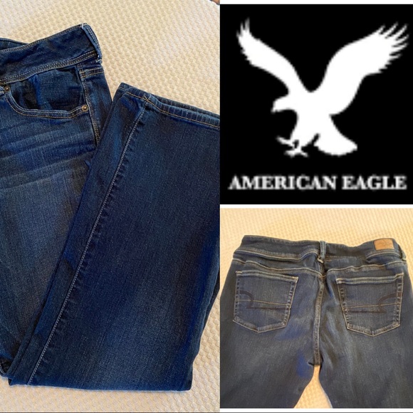 size 12 american eagle jeans in inches